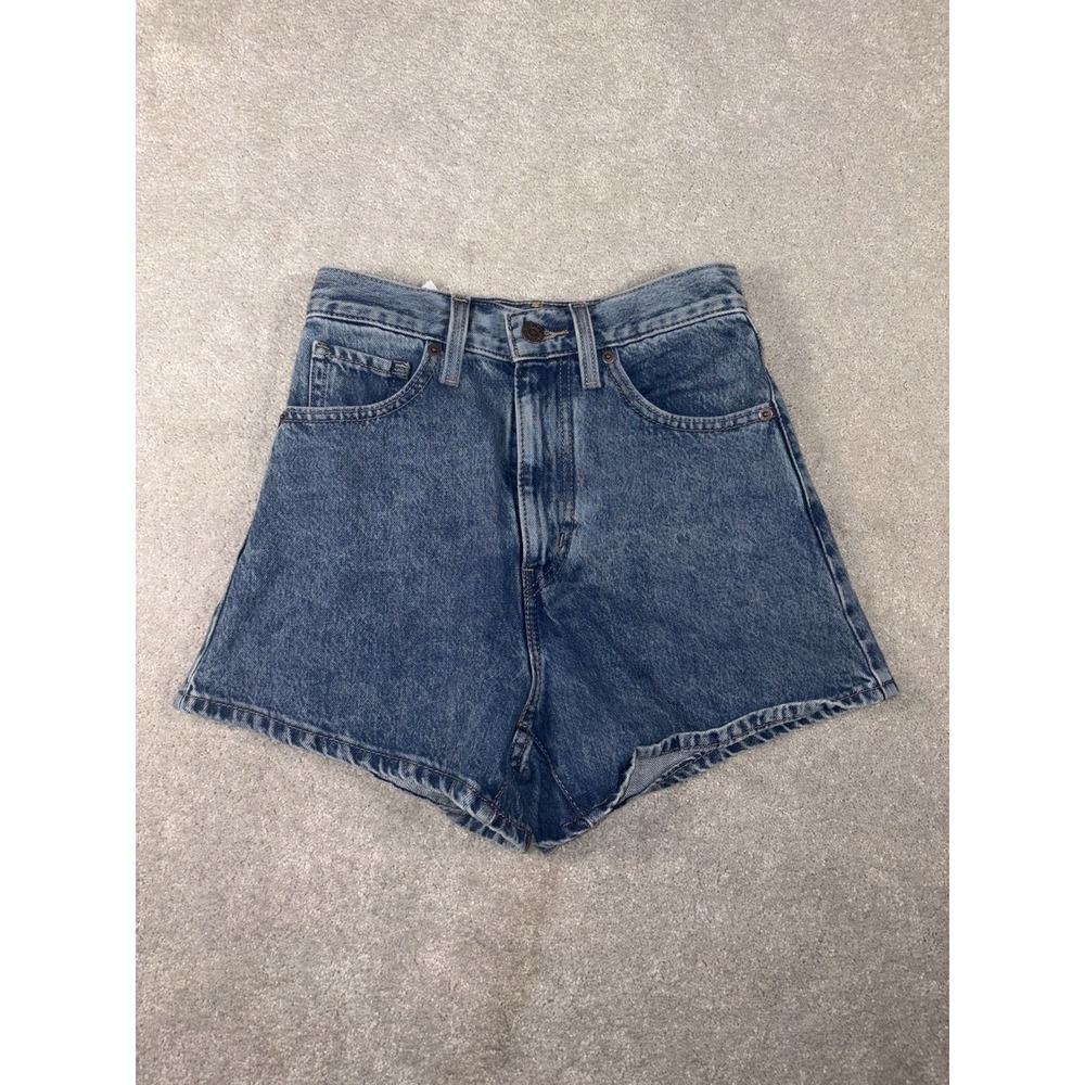 Levi's Shorts 24 High Waisted Mom‎ Women's Jean Jorts High Rise Blue